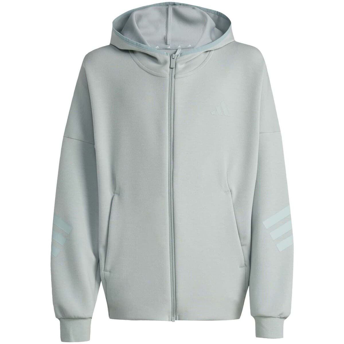 T-shirt με κουκούλα adidas J Fi 3S Fz Hd