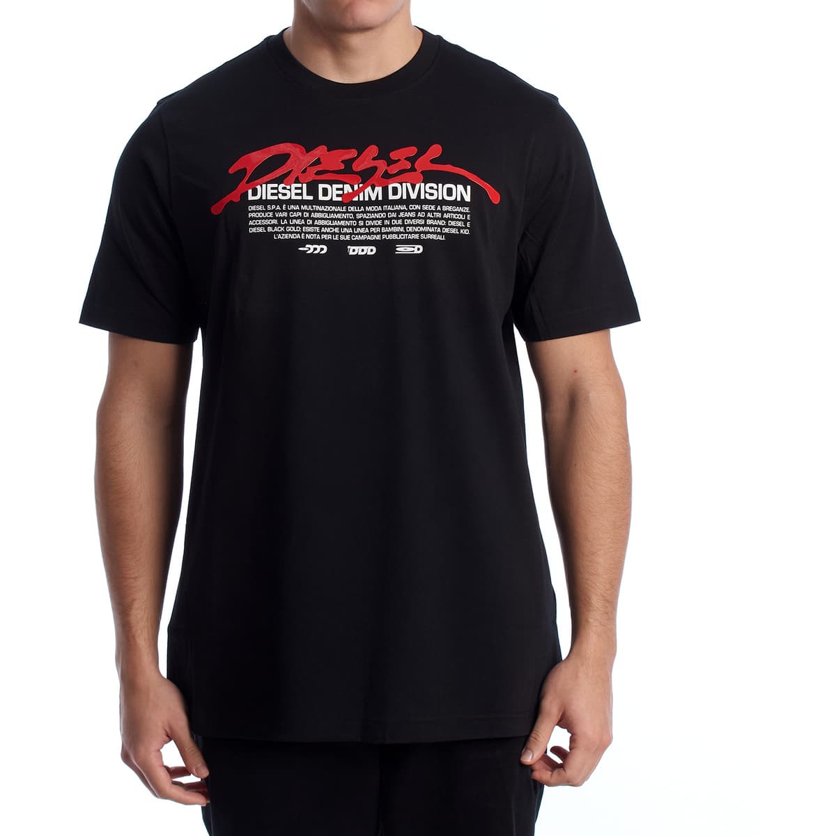 Men's T-Shirts Diesel Black
