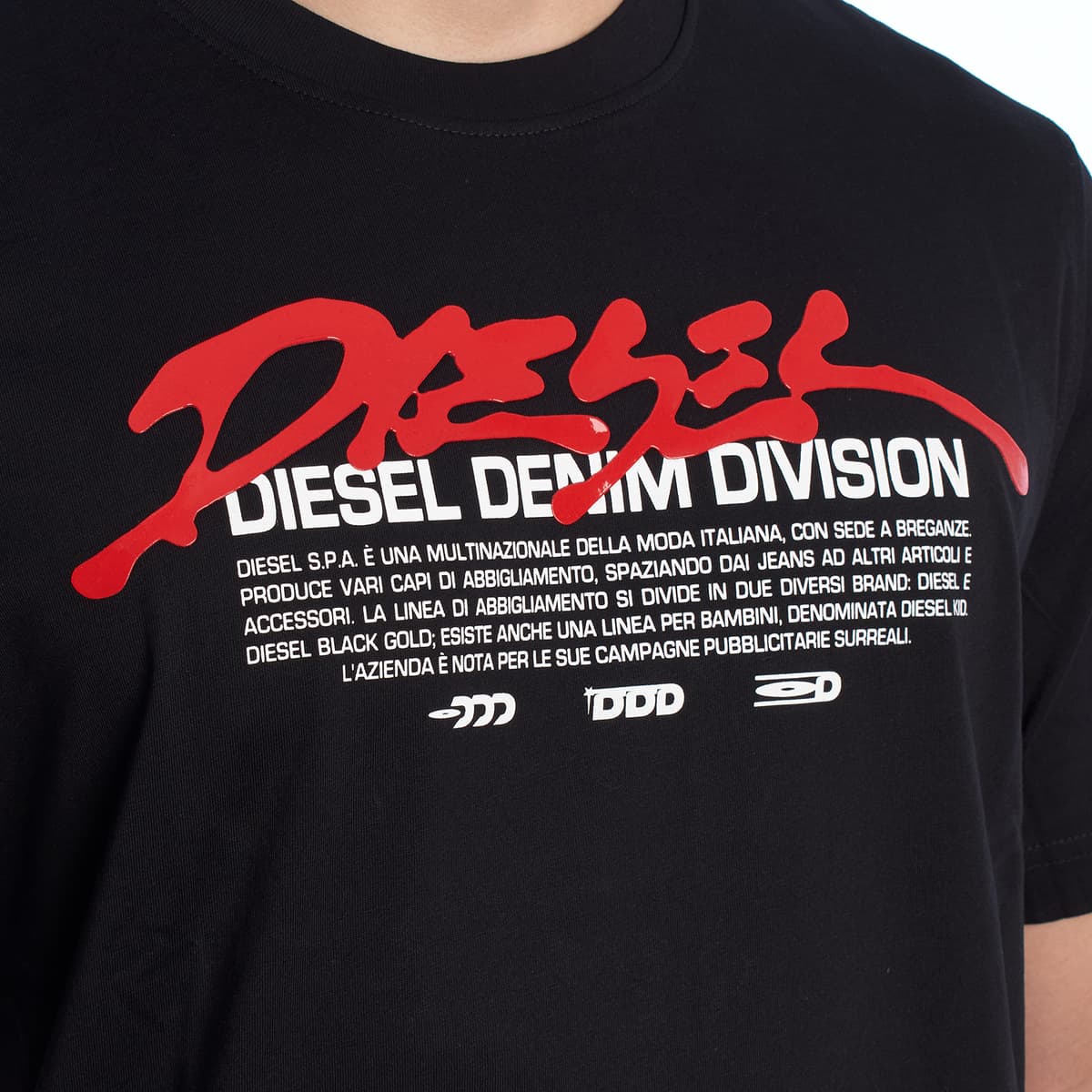 Men's T-Shirts Diesel Black