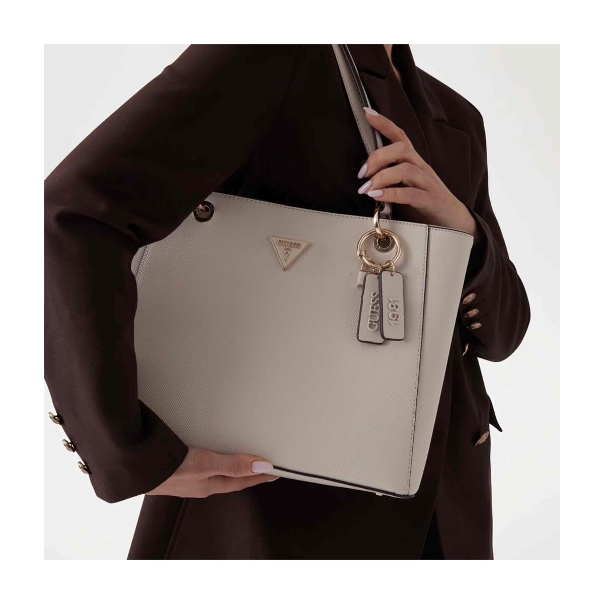 Women's Shoulder Bags Guess Beige