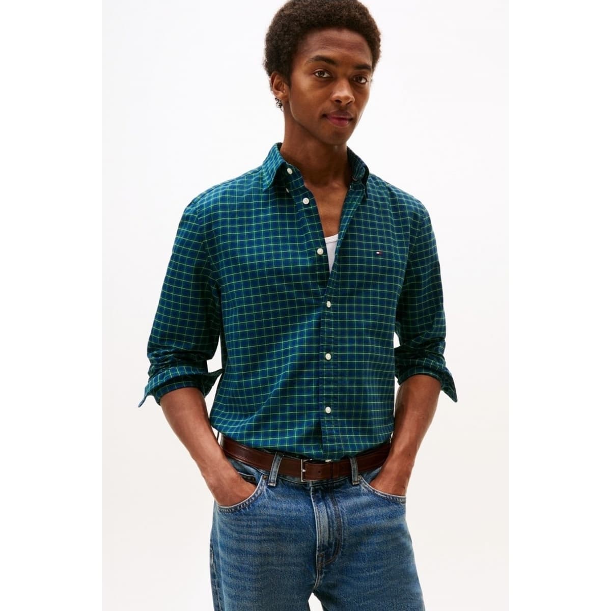 Men's Shirts Tommy Hilfiger Green