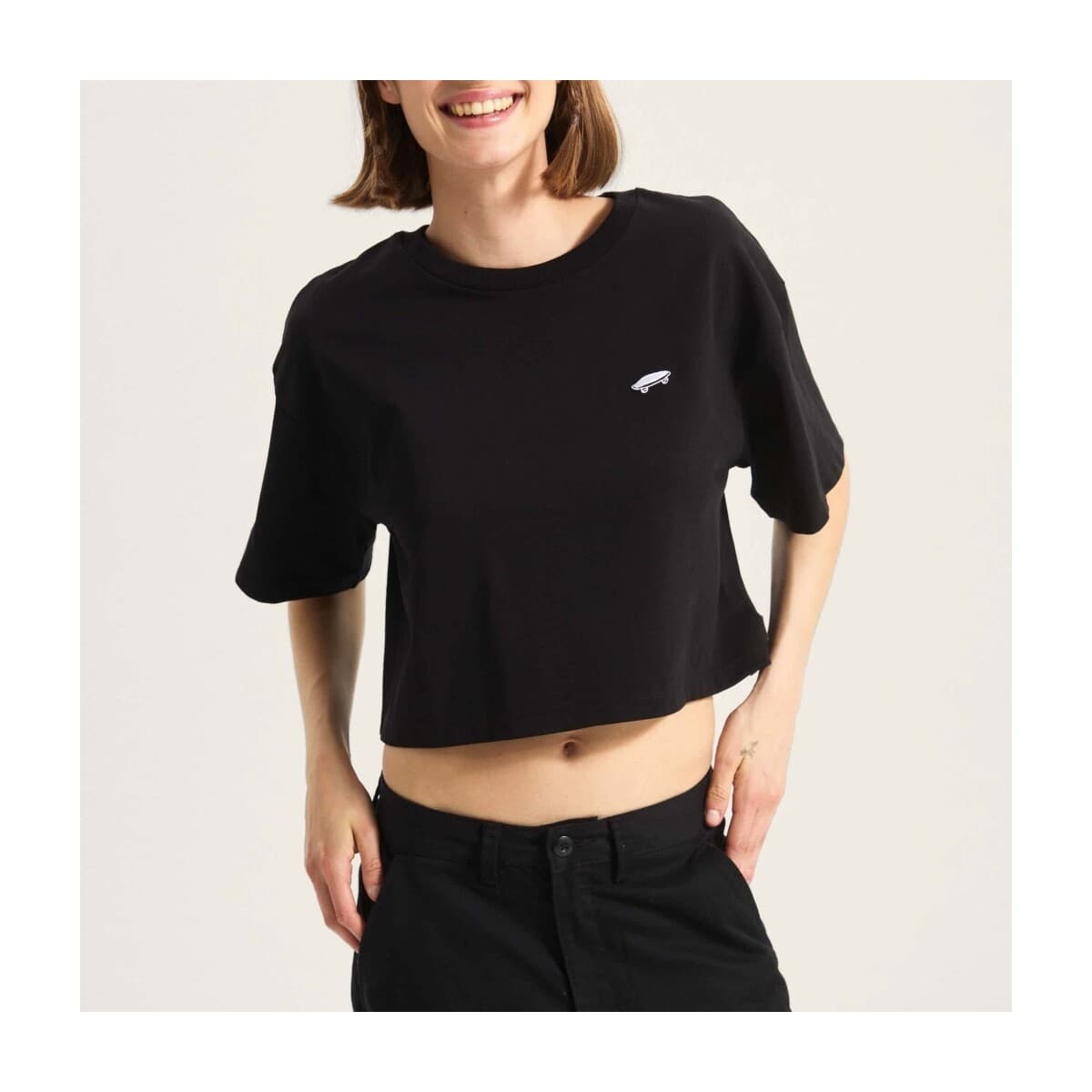 Women's T-Shirts Vans Black