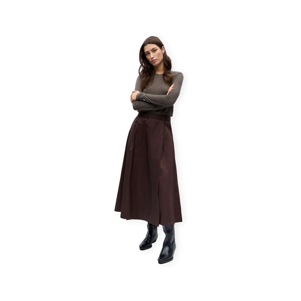 Women's Skirts Object Brown