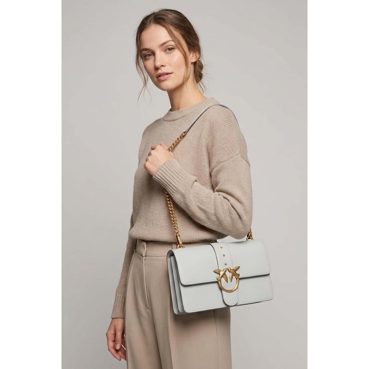 Women's Shoulder Bags Pinko Gray