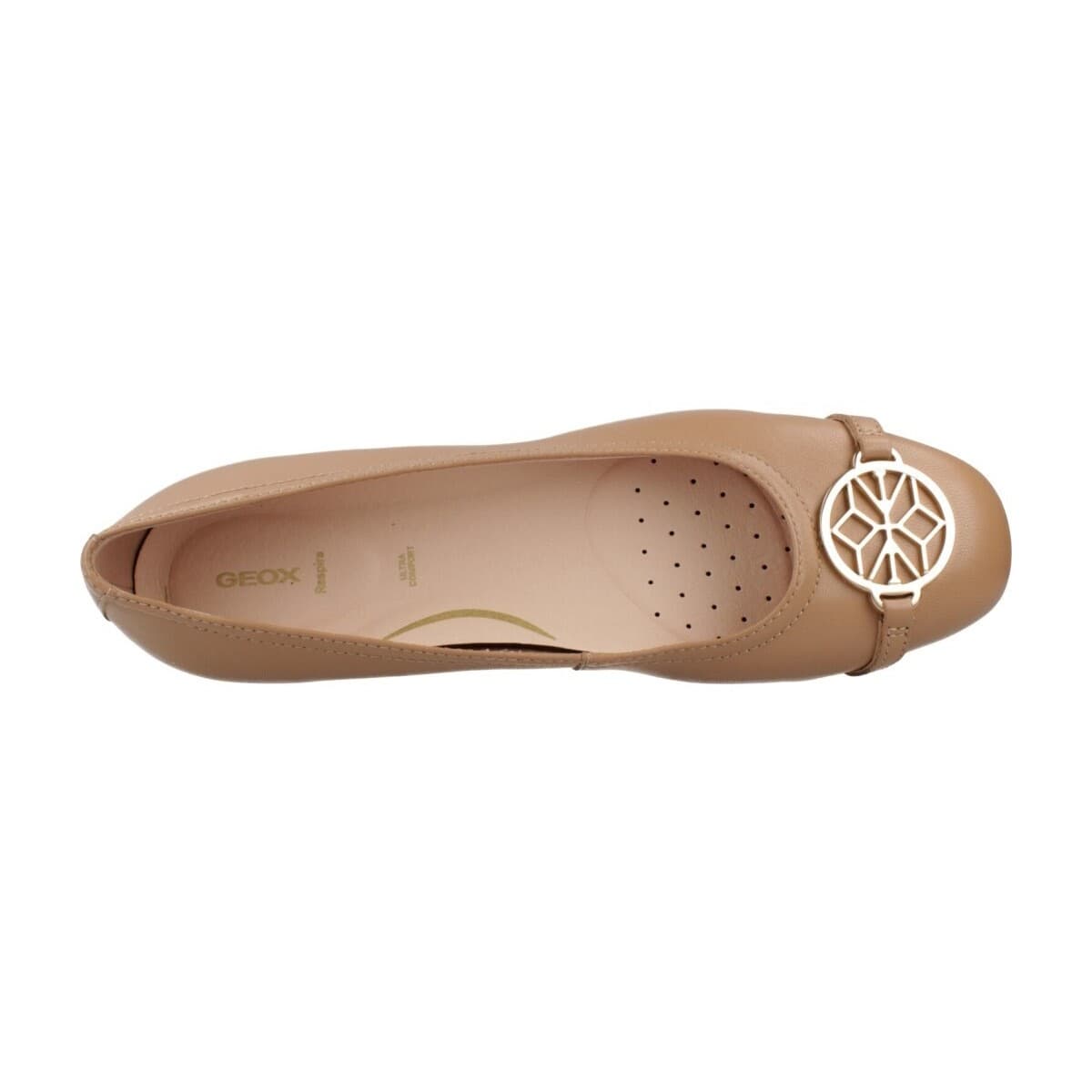 Women's Ballet Flats Geox Brown