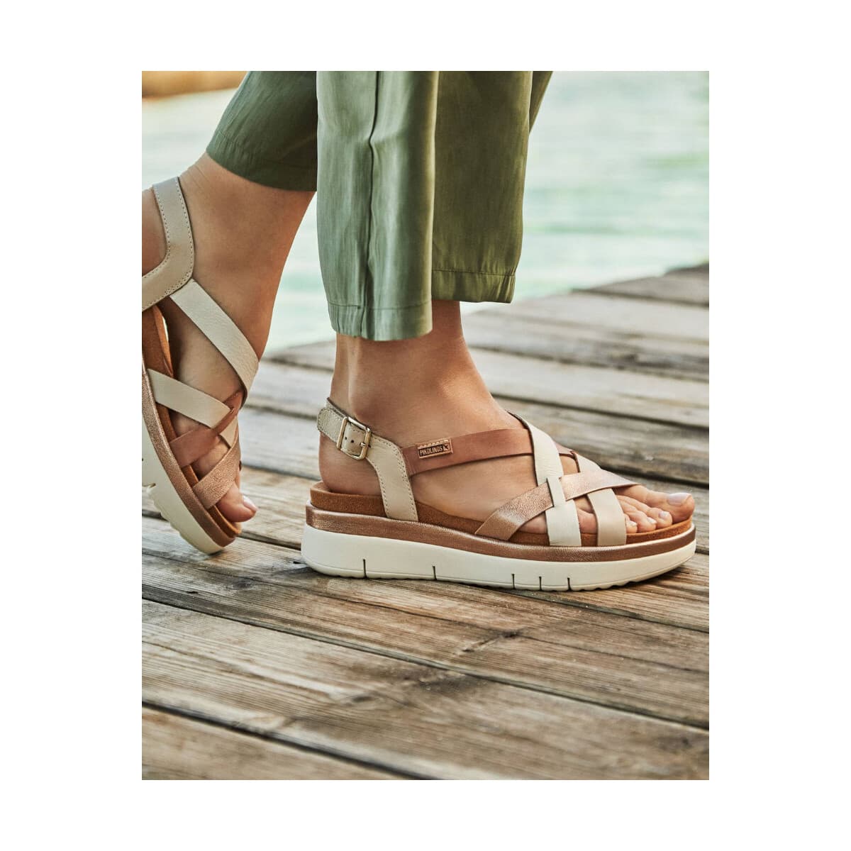 Women's Platforms Pikolinos Beige
