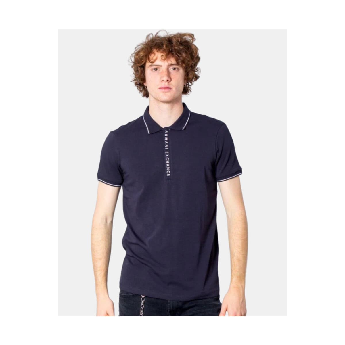 Men's Polo Shirts EAX Blue