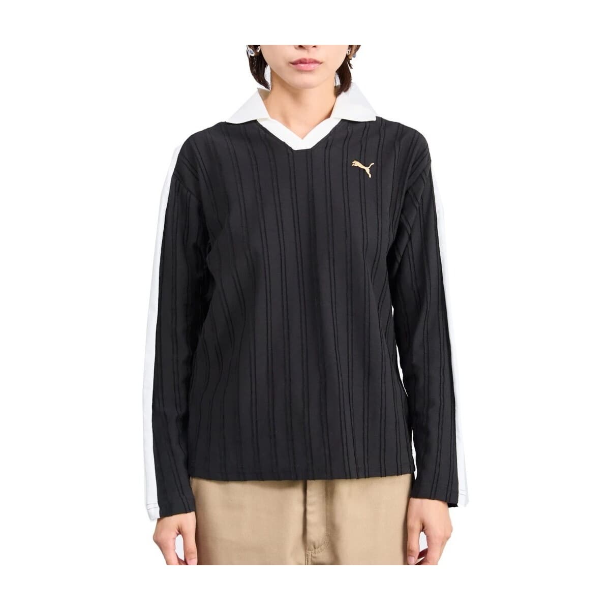 Μπλουζάκια με μακριά μανίκια Puma Camisetas Mujer Modèle Relaxed Long Sleeve Pol