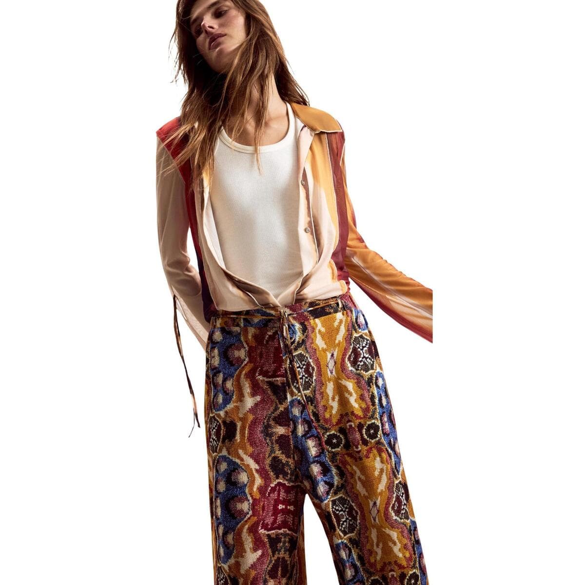 Women's Pants Desigual Yellow