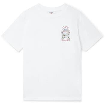 T-shirt με κοντά μανίκια Casablanca LE PASSAGE TSHIRT WHITE