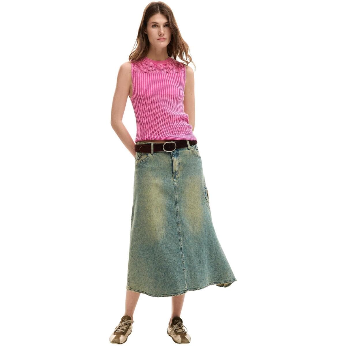 Women's Sleeveless Tops Desigual Red