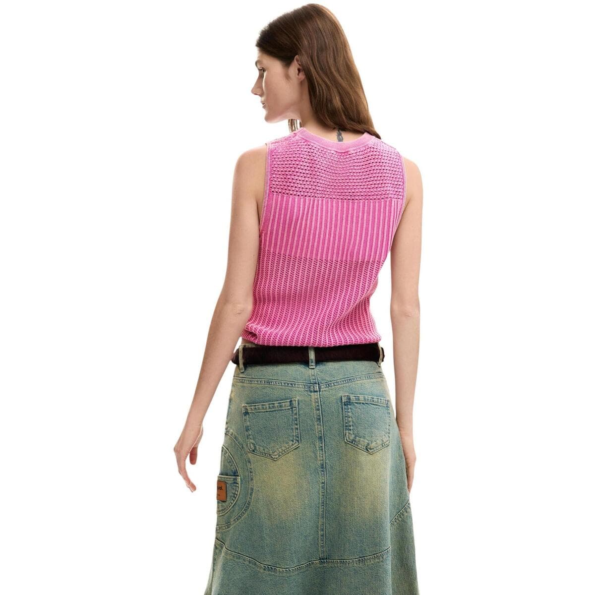 Women's Sleeveless Tops Desigual Red