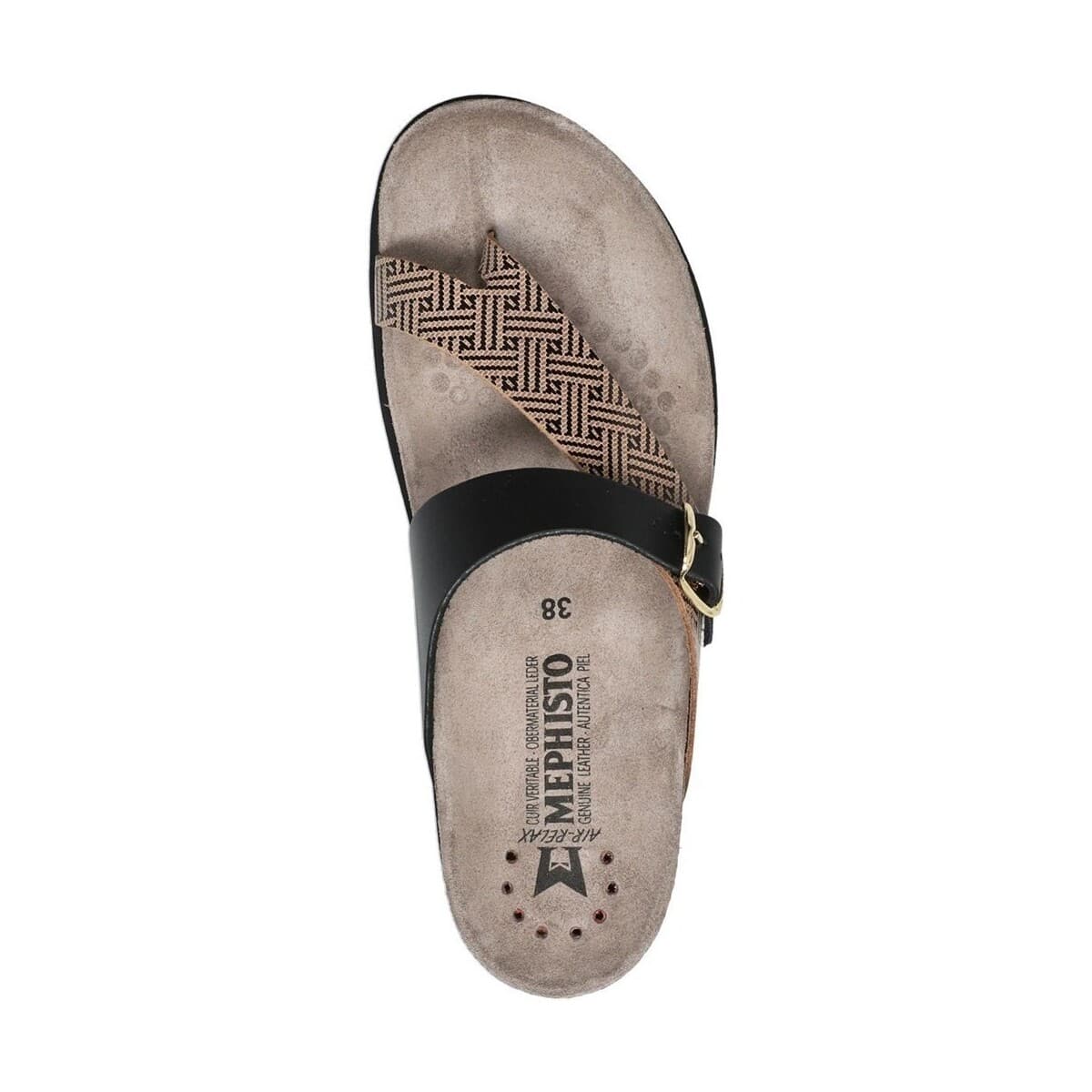 Women's Flip Flops Mephisto Brown