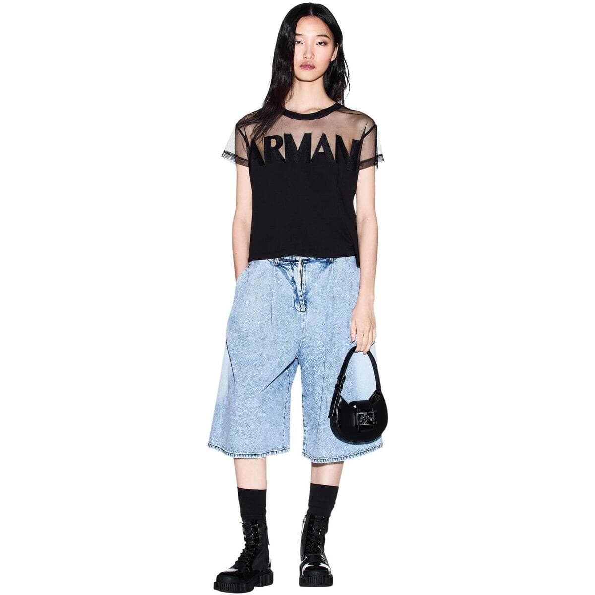 Women's T-Shirts EAX Black