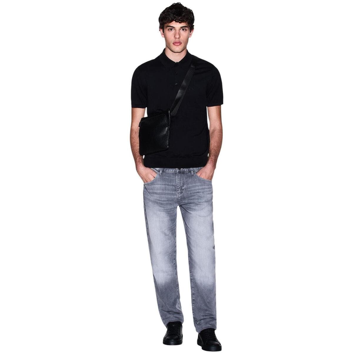 Men's Polo Shirts EAX Black