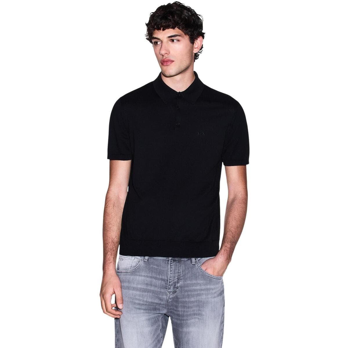 Men's Polo Shirts EAX Black