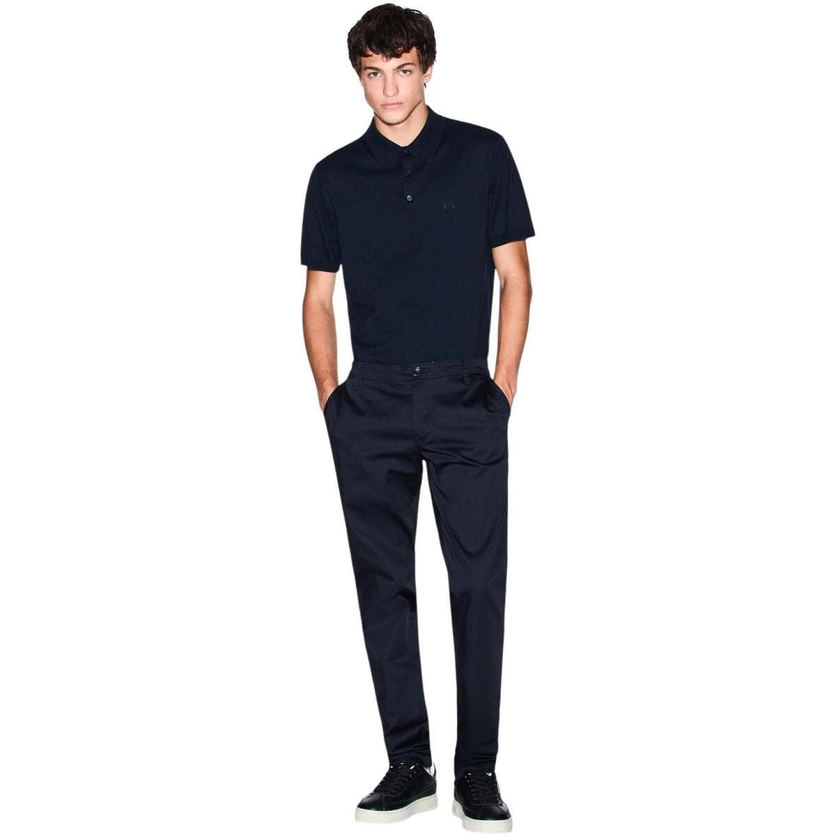 Men's Polo Shirts EAX Blue