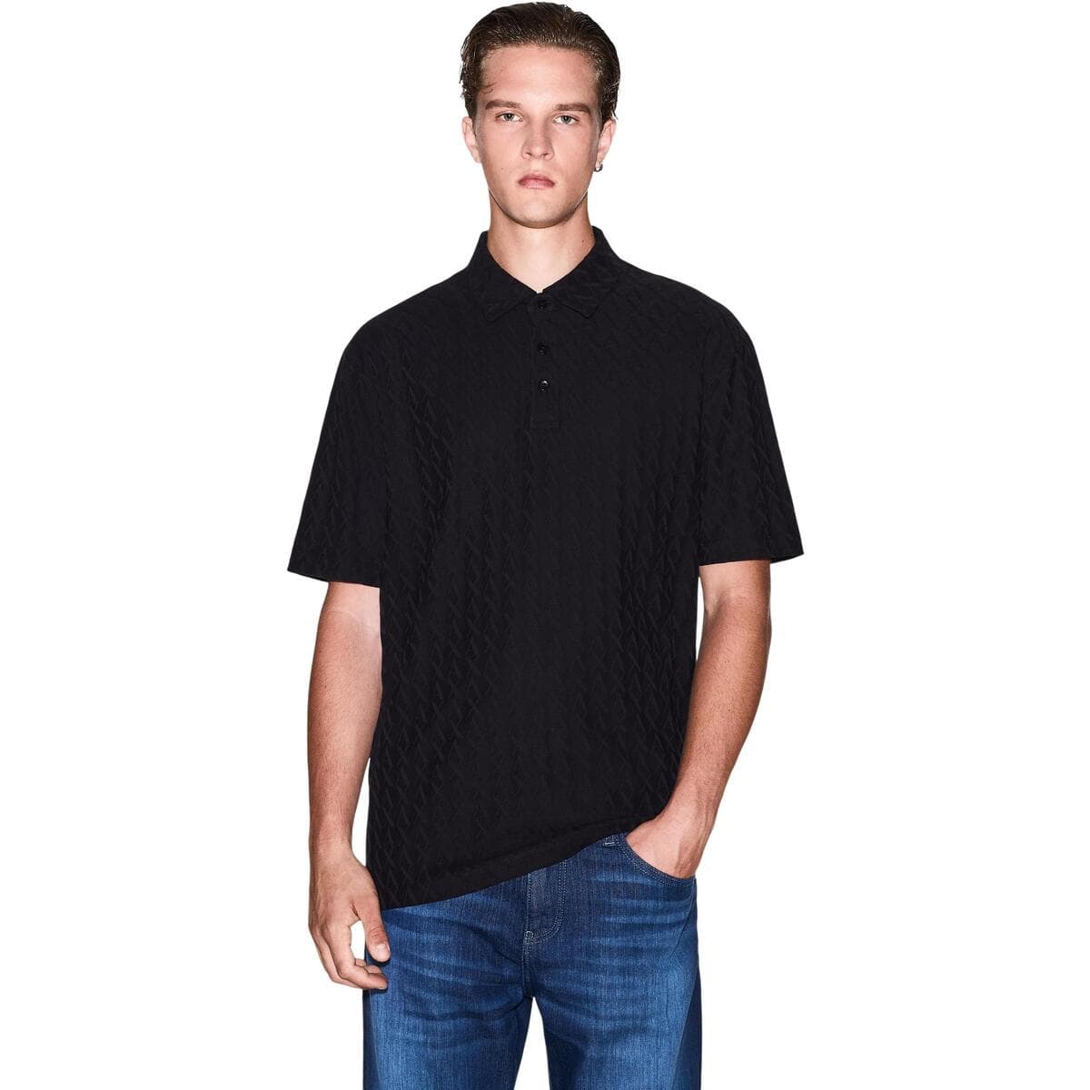 Men's Polo Shirts EAX Black
