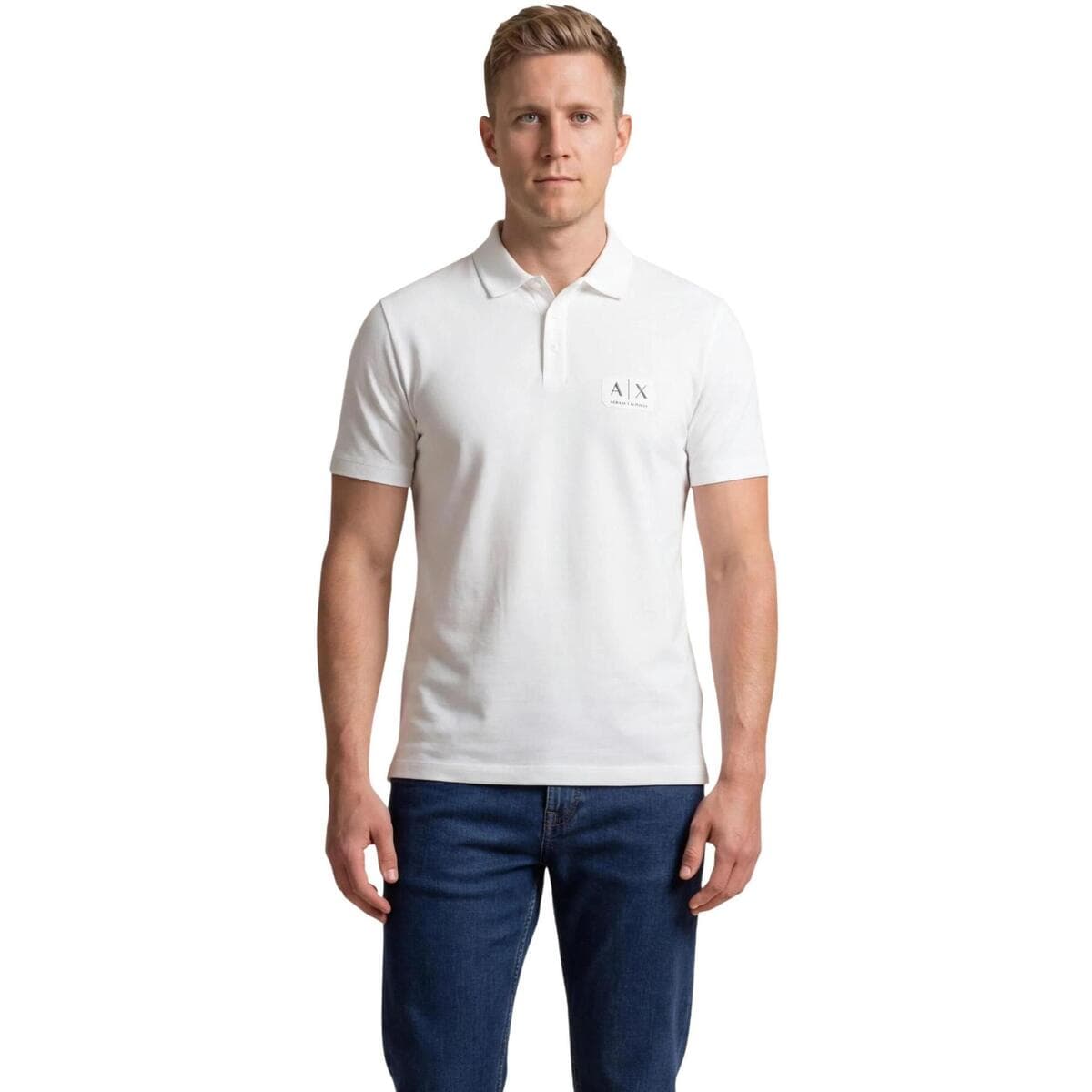 Men's Polo Shirts EAX White