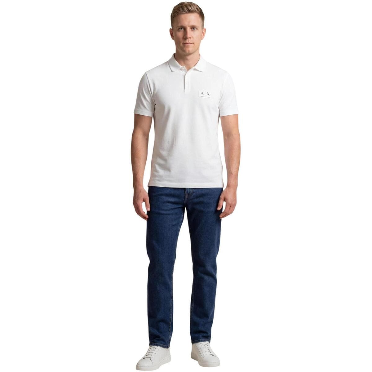 Men's Polo Shirts EAX White