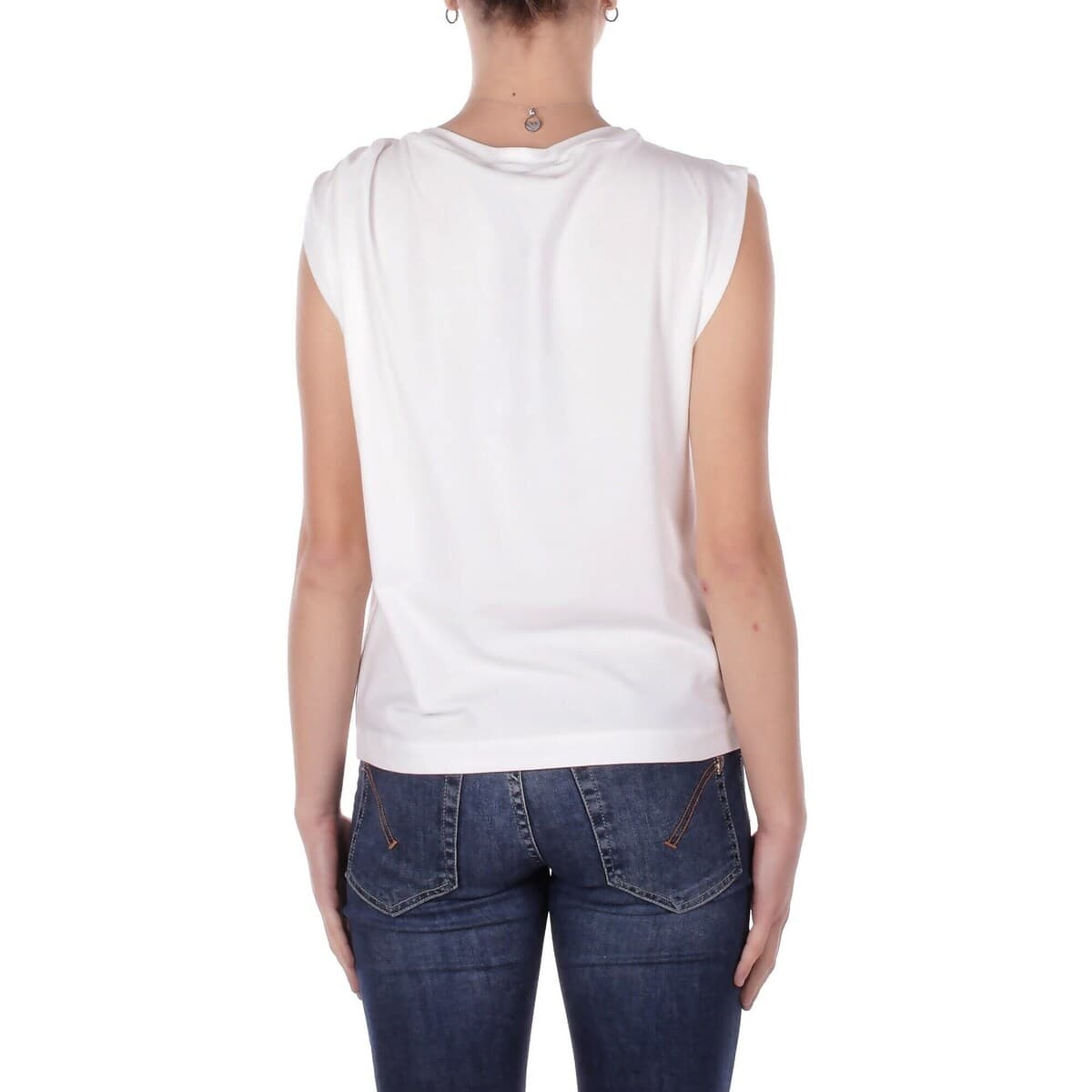 Women's Sleeveless Tops Pinko White