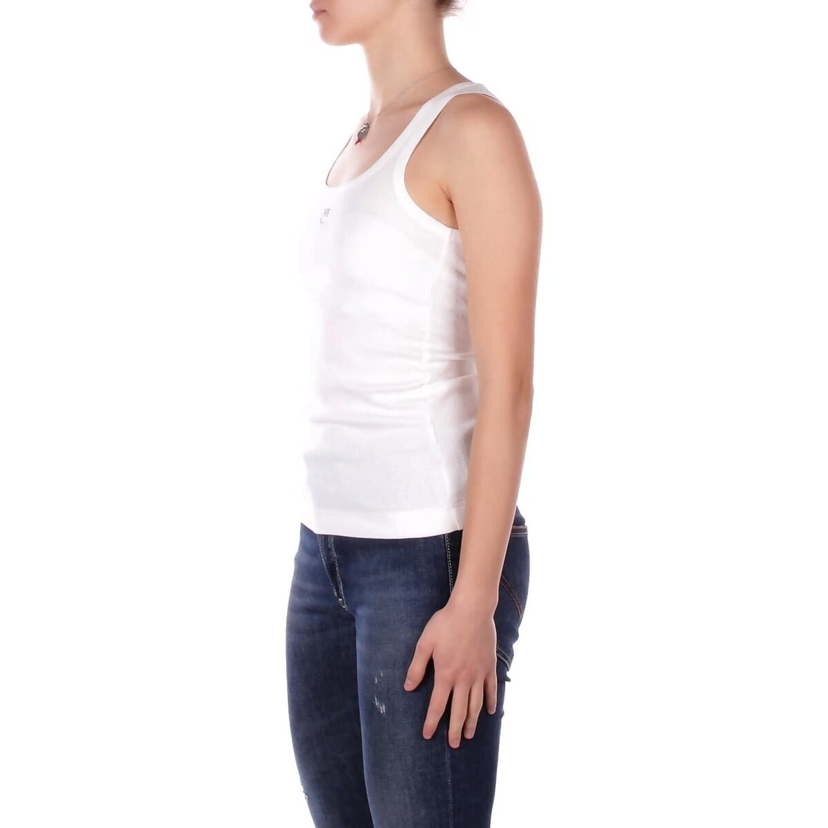 Women's Sleeveless Tops Pinko White
