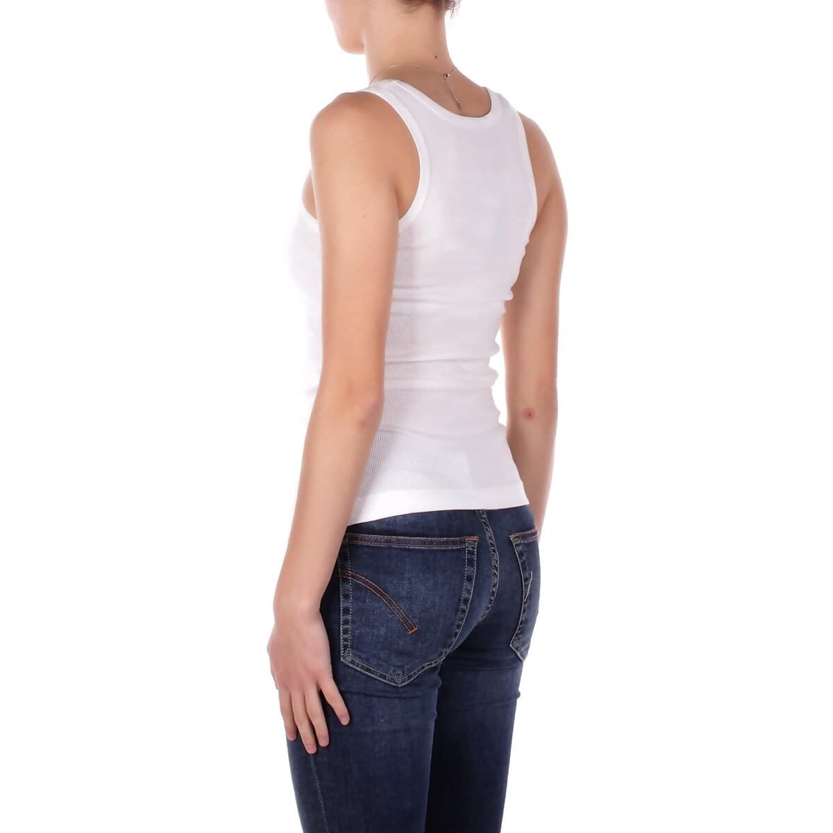 Women's Sleeveless Tops Pinko White