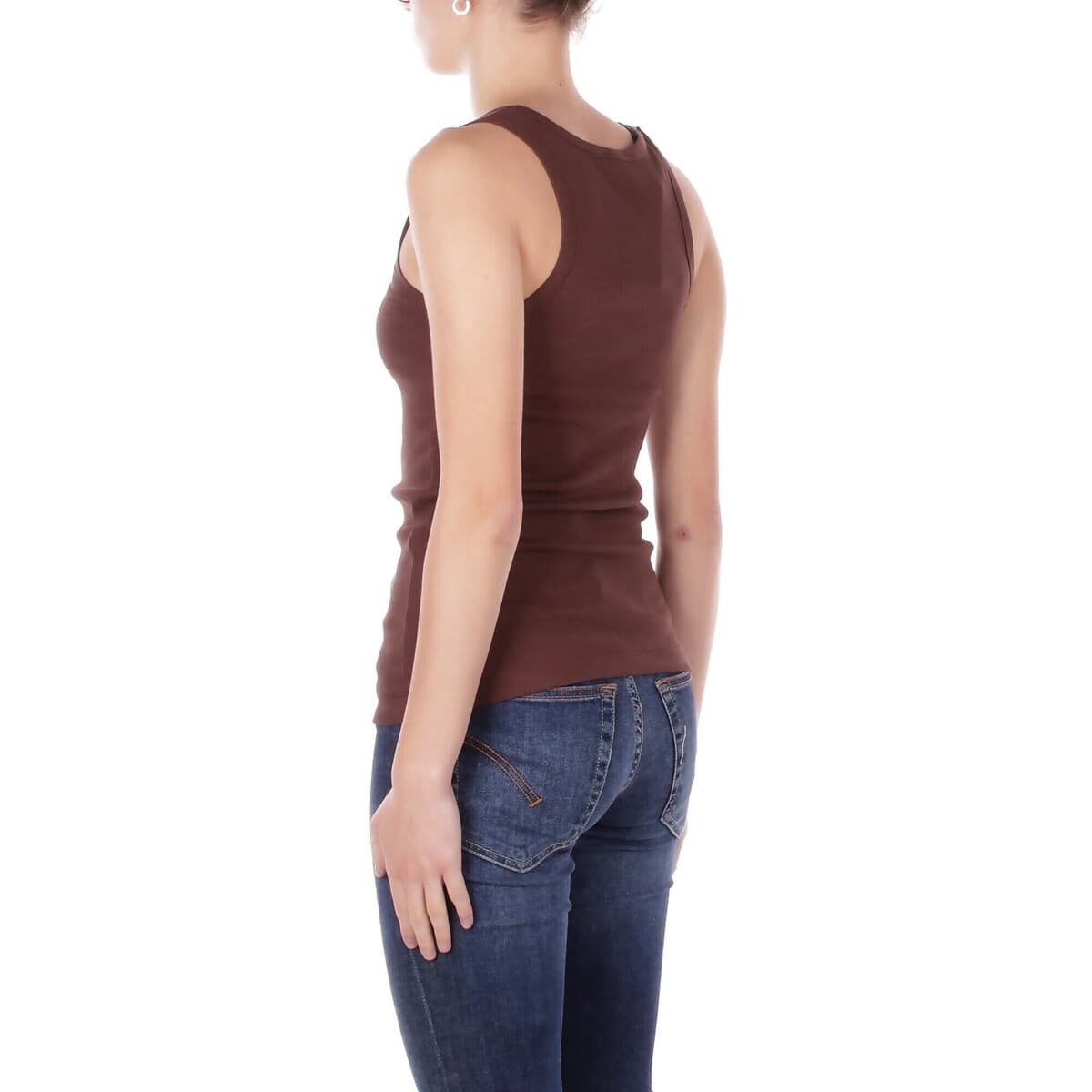 Women's Sleeveless Tops Pinko Brown