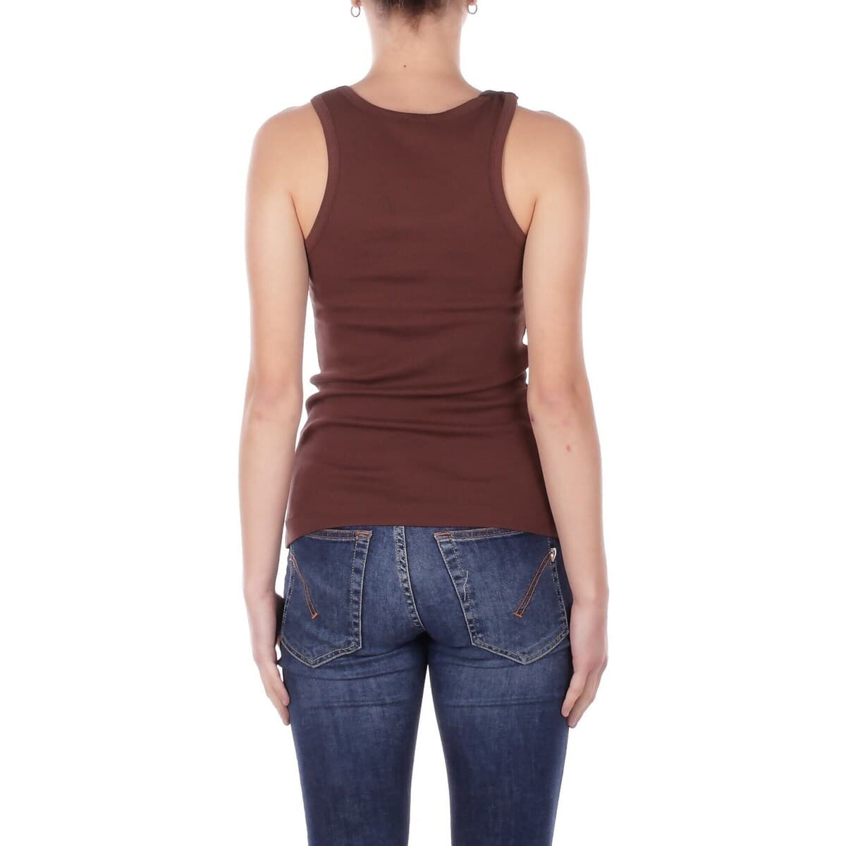 Women's Sleeveless Tops Pinko Brown