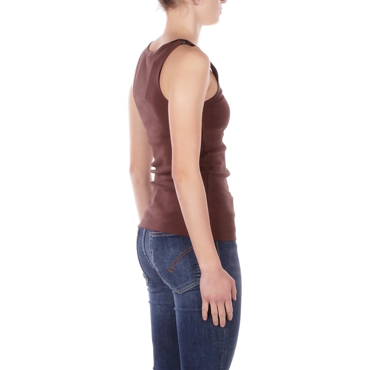 Women's Sleeveless Tops Pinko Brown