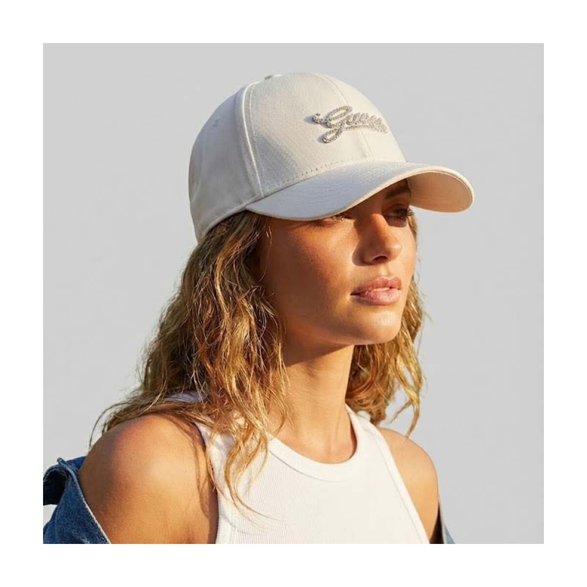 Women's Caps Guess White