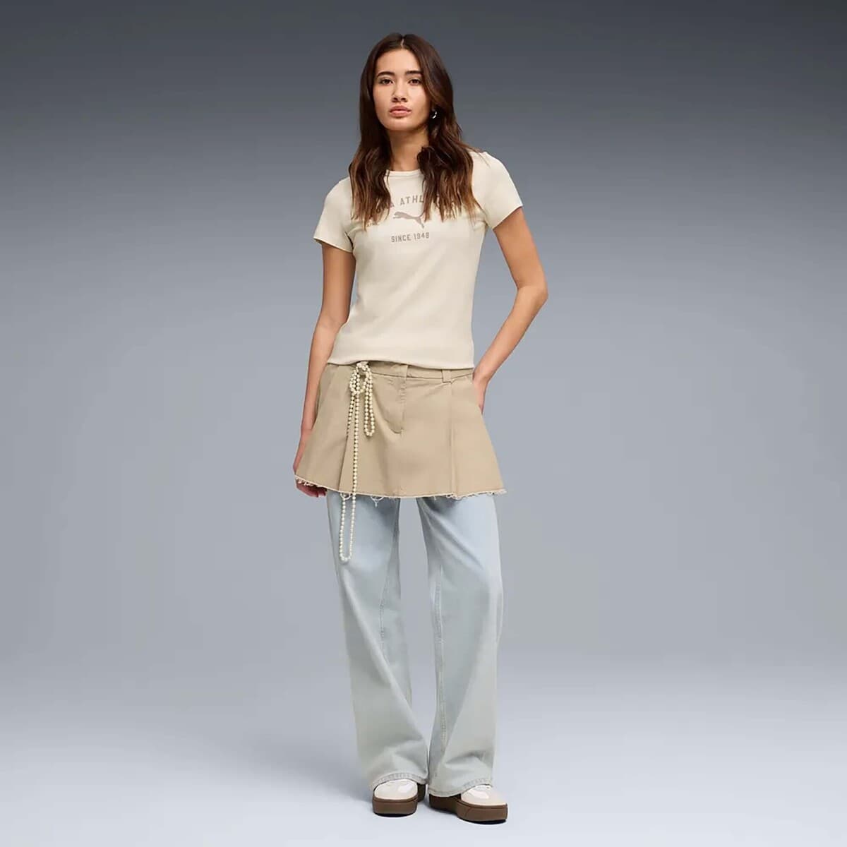 Women's T-Shirts Puma Beige