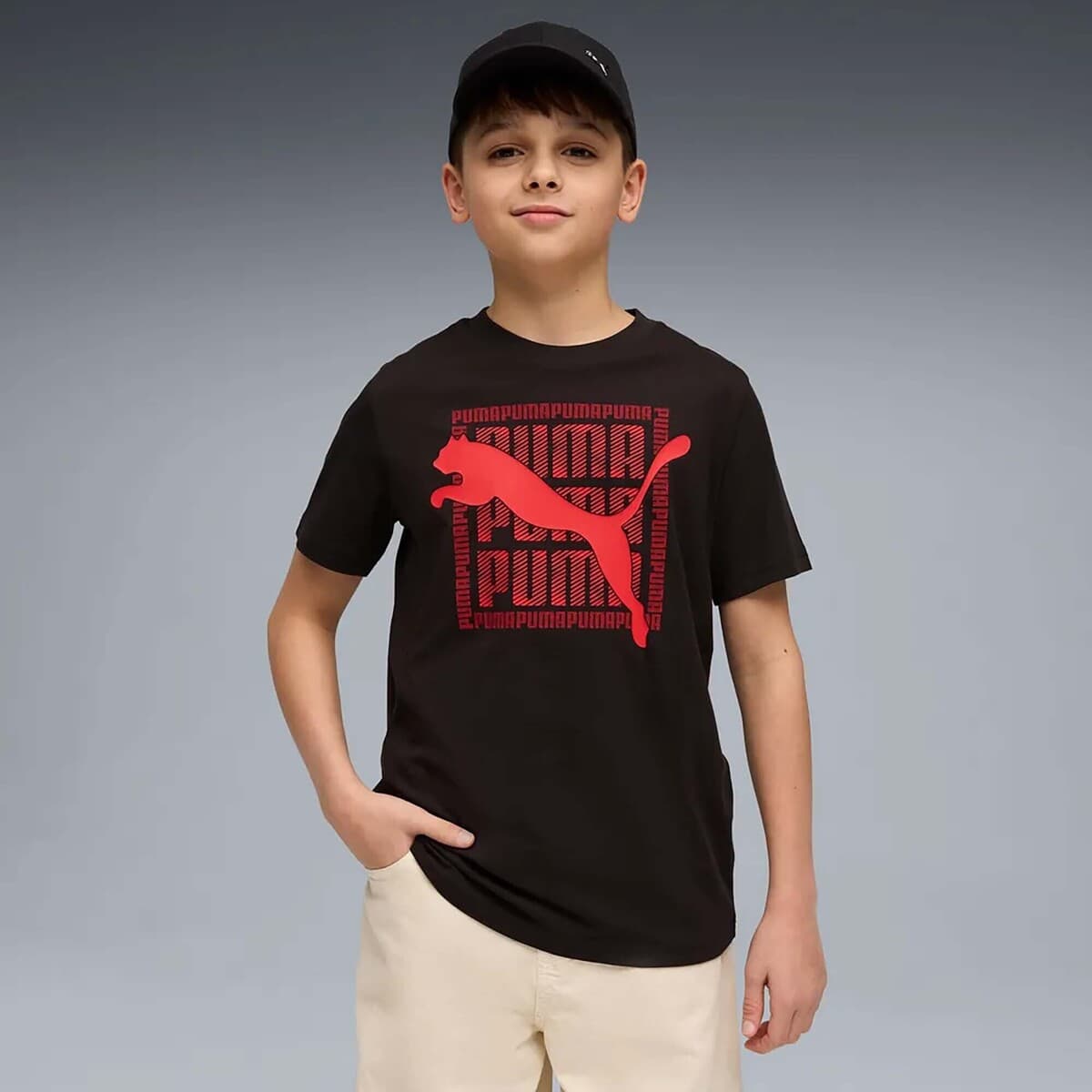 Boys' T-Shirts Puma Black