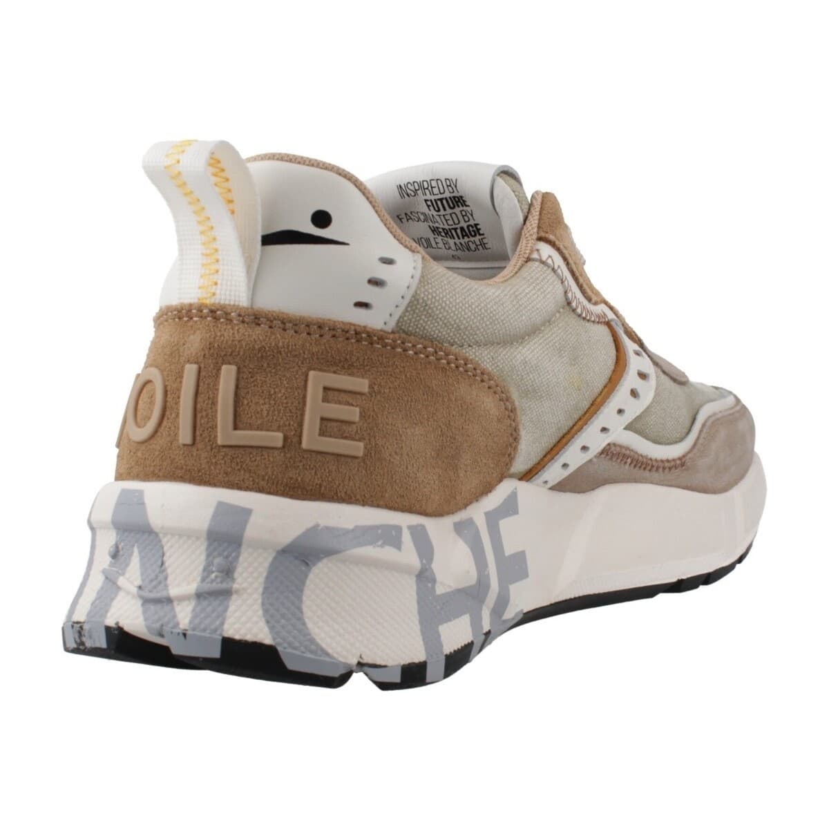 Men's Sneakers Voile Blanche Brown