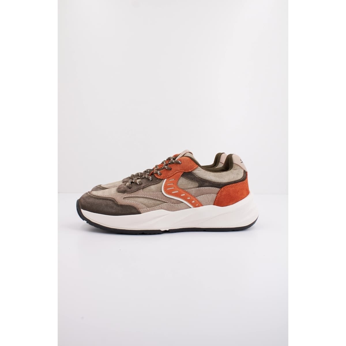 Men's Sneakers Voile Blanche Brown