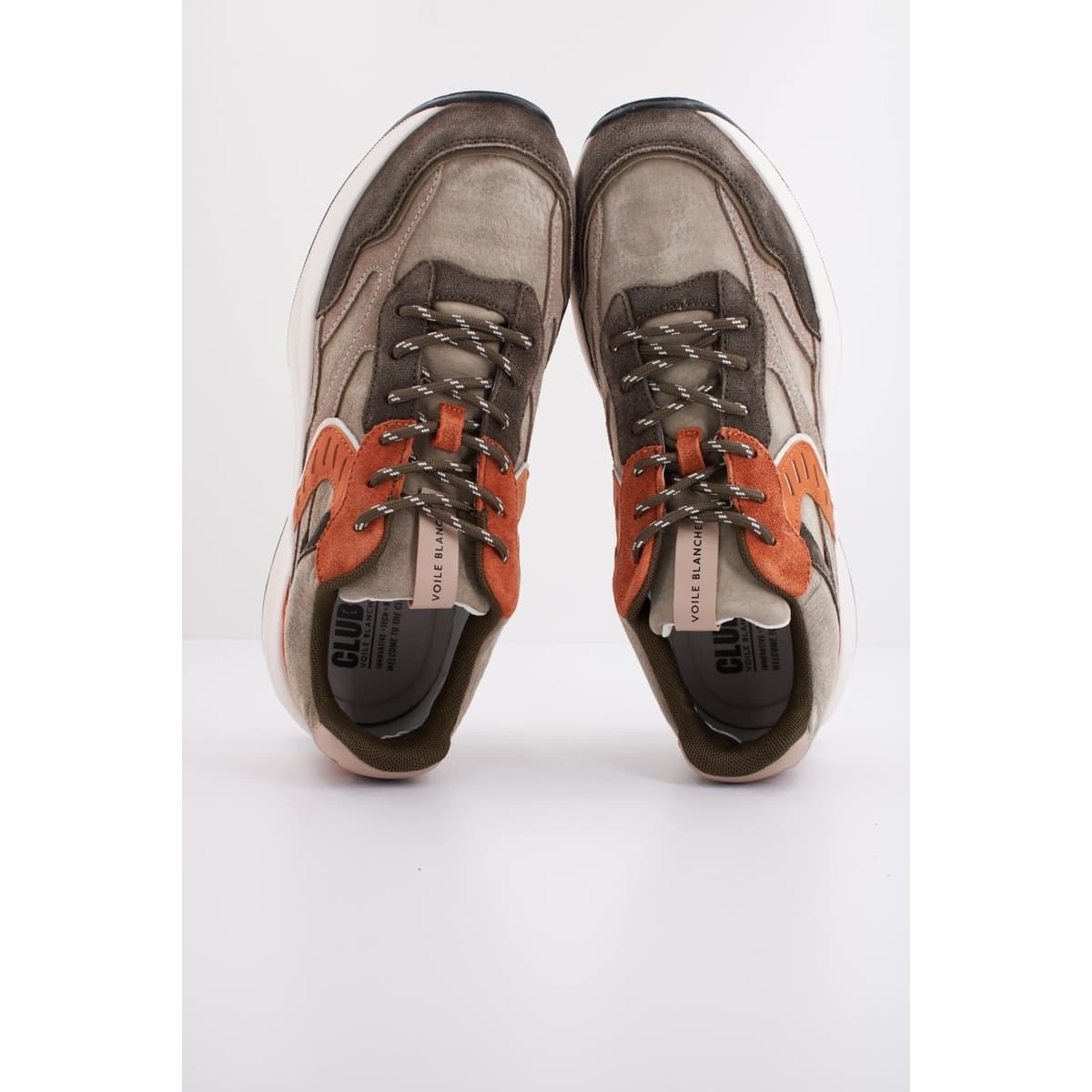 Men's Sneakers Voile Blanche Brown