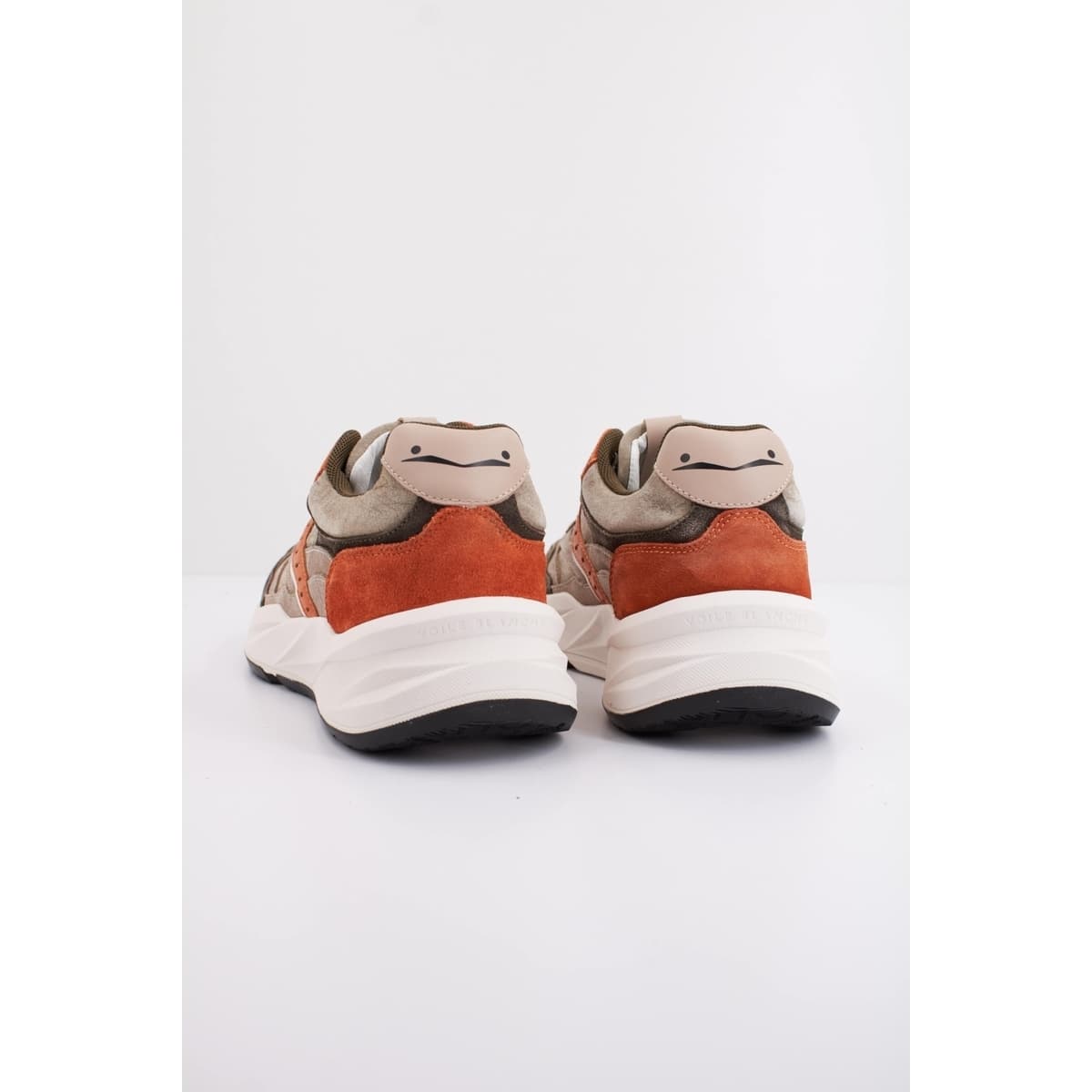 Men's Sneakers Voile Blanche Brown