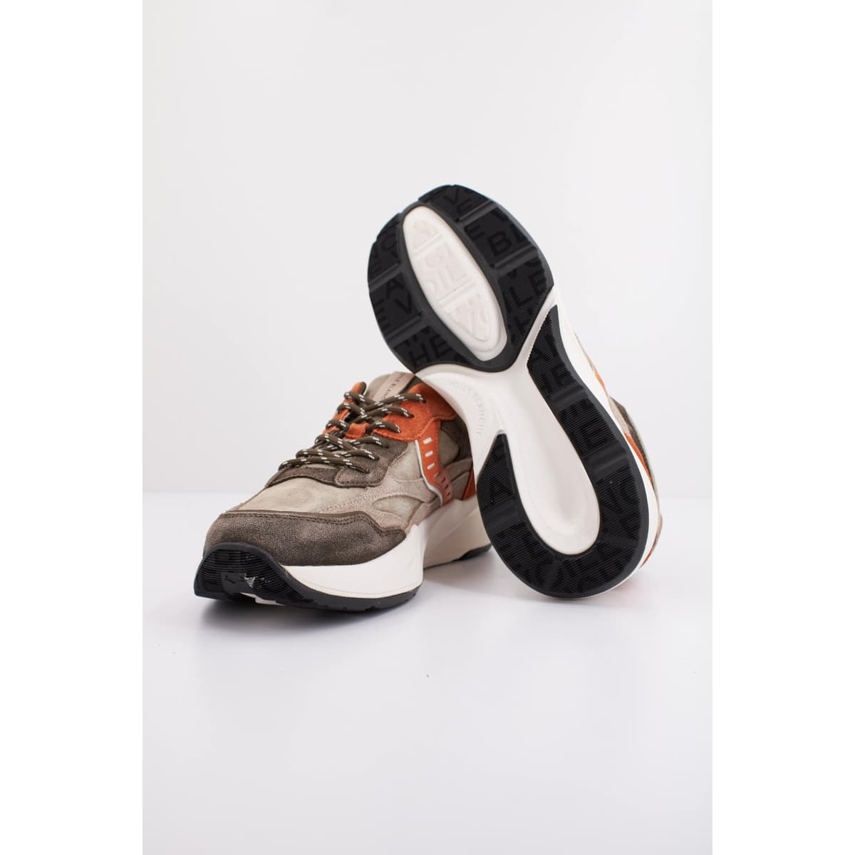 Men's Sneakers Voile Blanche Brown