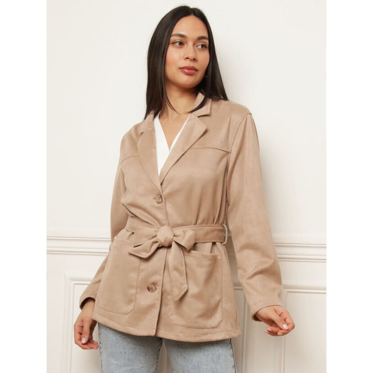 Women's Blazers La Modeuse Beige