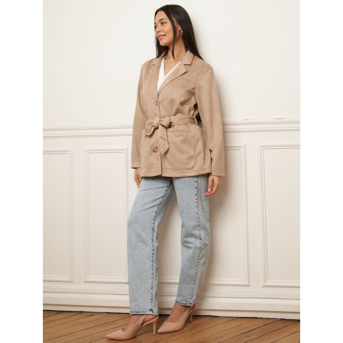 Women's Blazers La Modeuse Beige