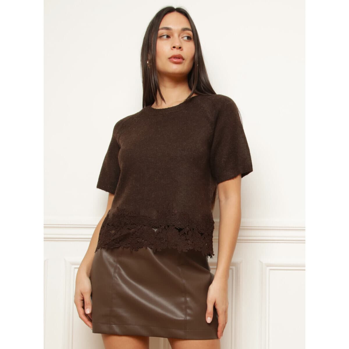 Women's Sweaters La Modeuse Brown