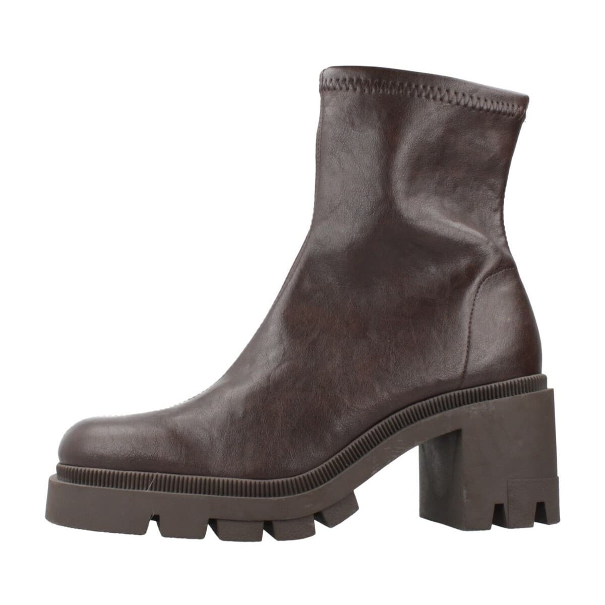 Women's Ankle Boots Miss Elastic Brown