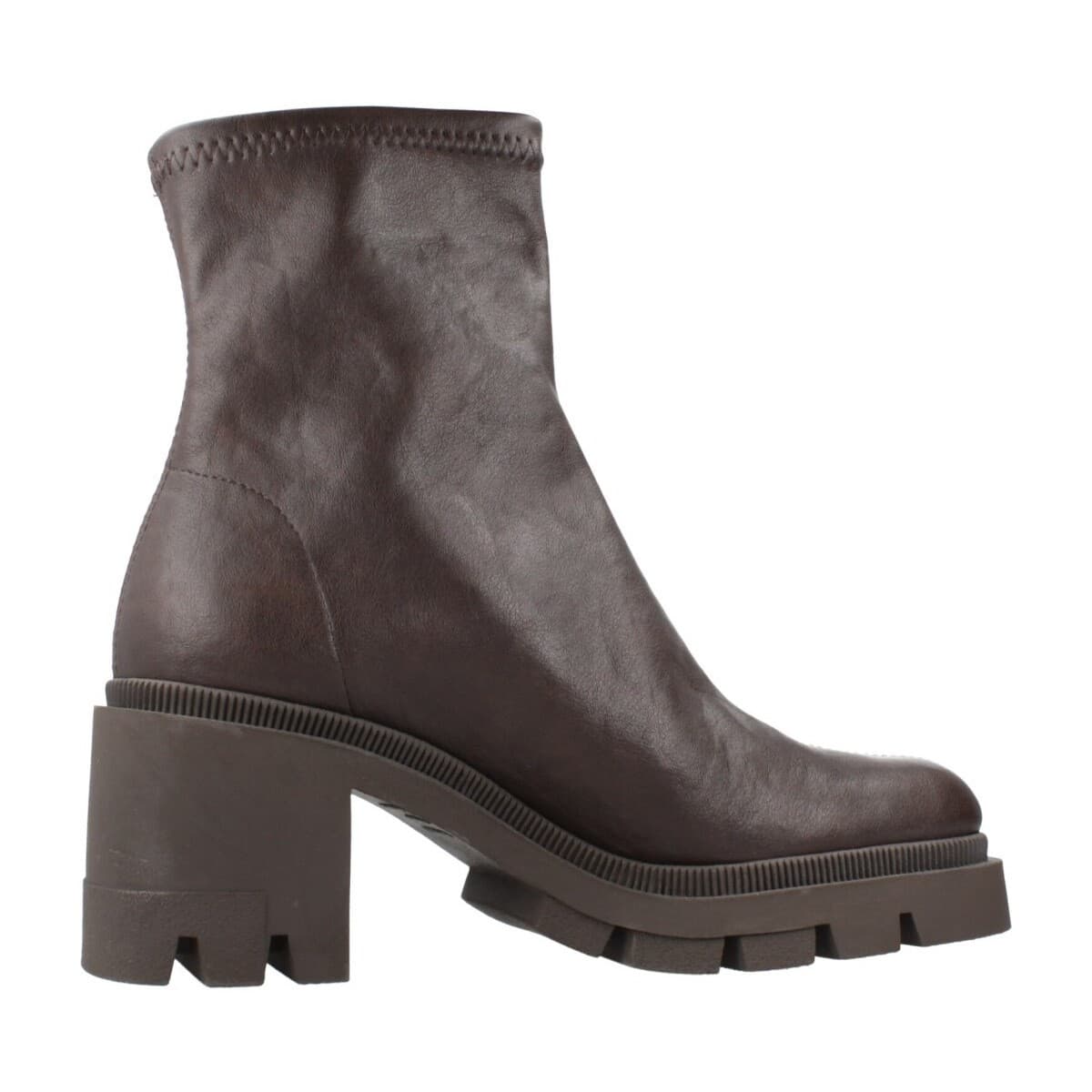 Women's Ankle Boots Miss Elastic Brown