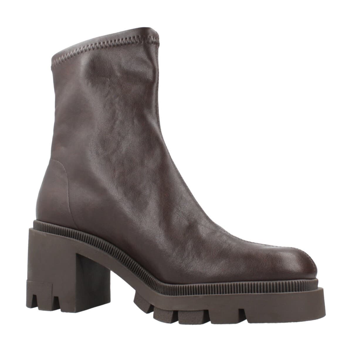 Women's Ankle Boots Miss Elastic Brown