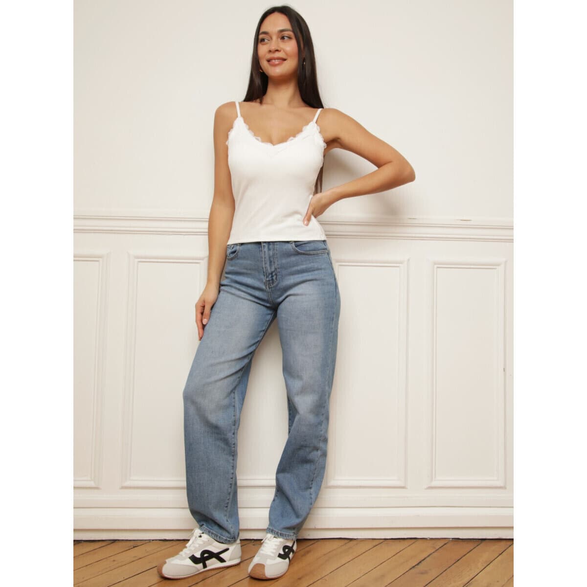 Women's Sleeveless Tops La Modeuse White