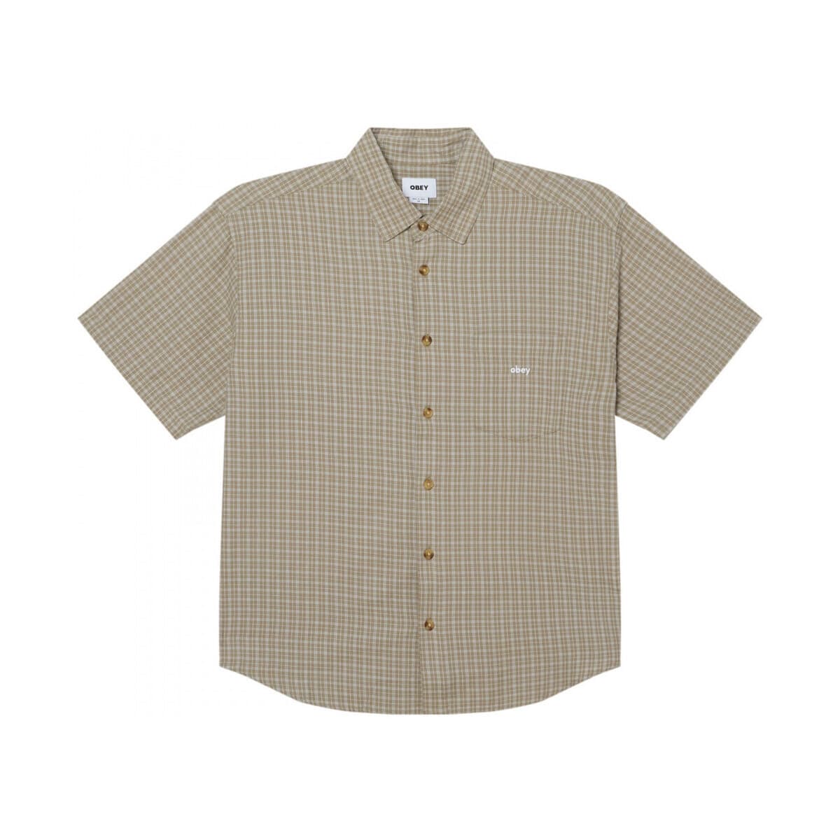 Πουκάμισο με κοντά μανίκια Obey Bigwig ian woven
