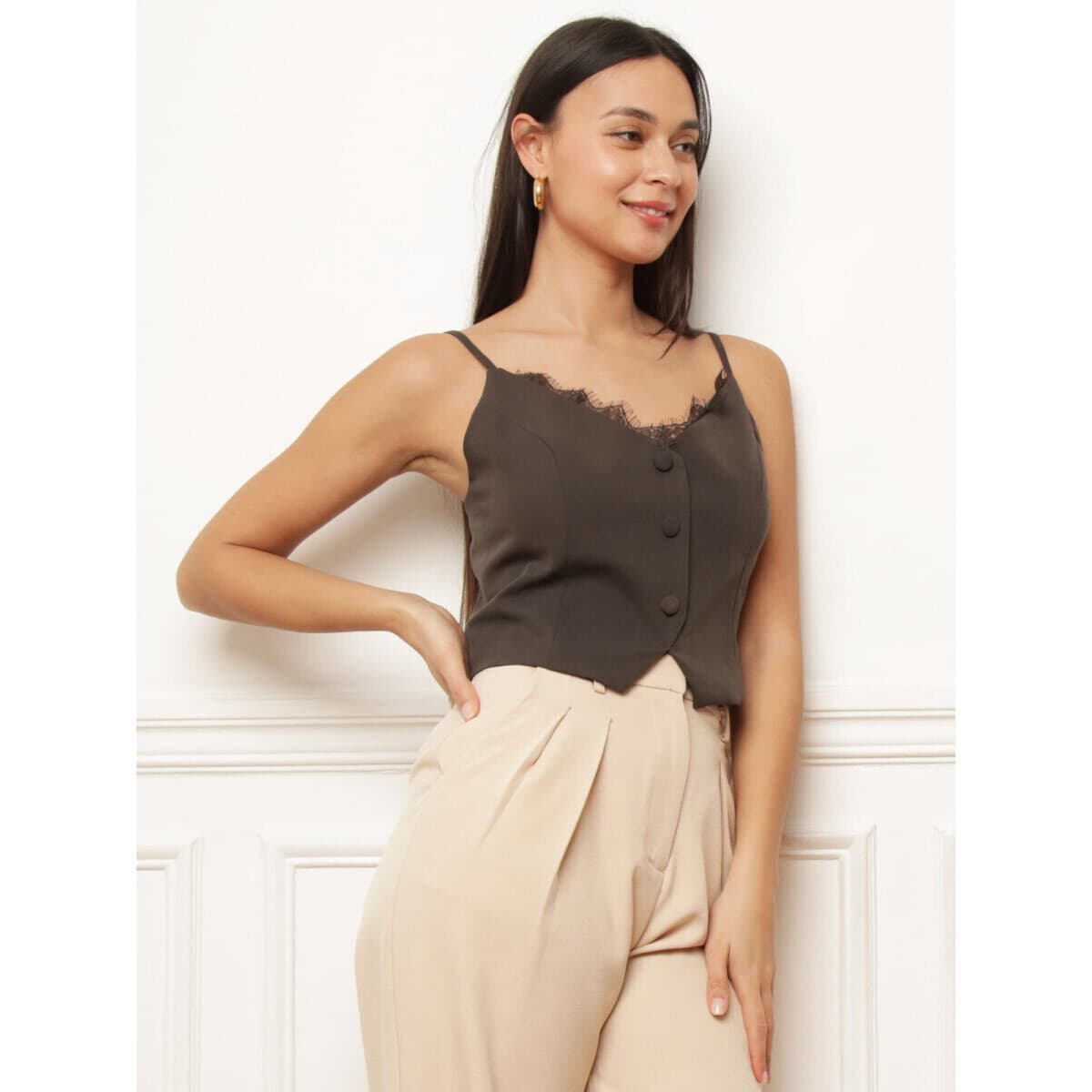 Women's T-Shirts La Modeuse Brown