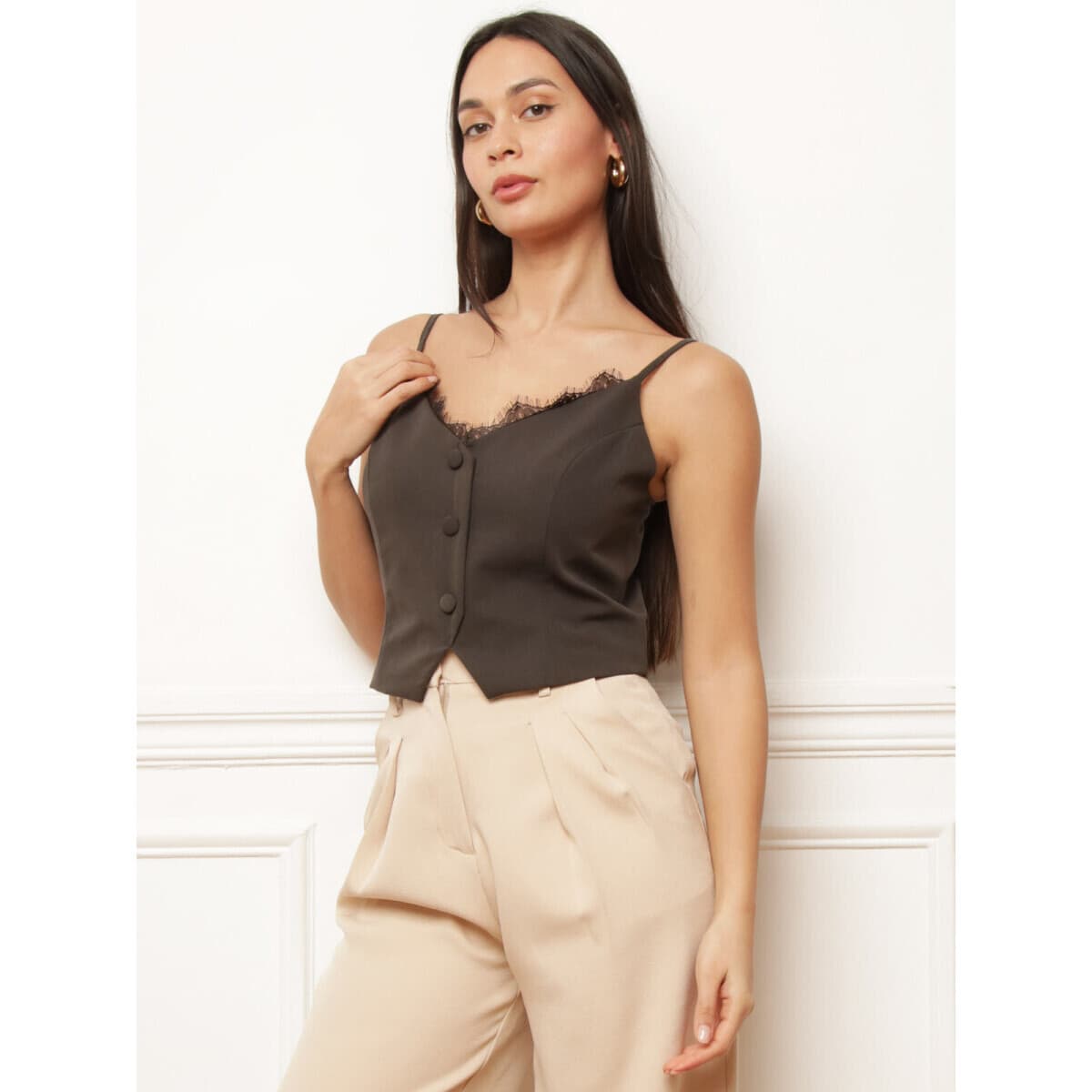 Women's T-Shirts La Modeuse Brown