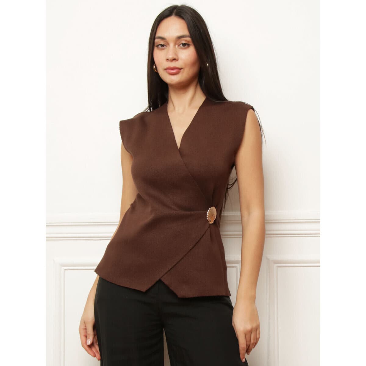 Women's T-Shirts La Modeuse Brown