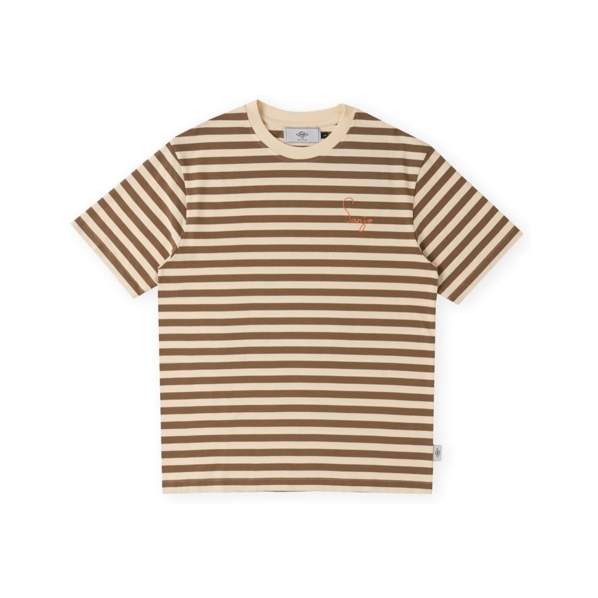 T-shirt με κοντά μανίκια Sanjo Stripes 80 T-Shirt - Cappuccino Ecru